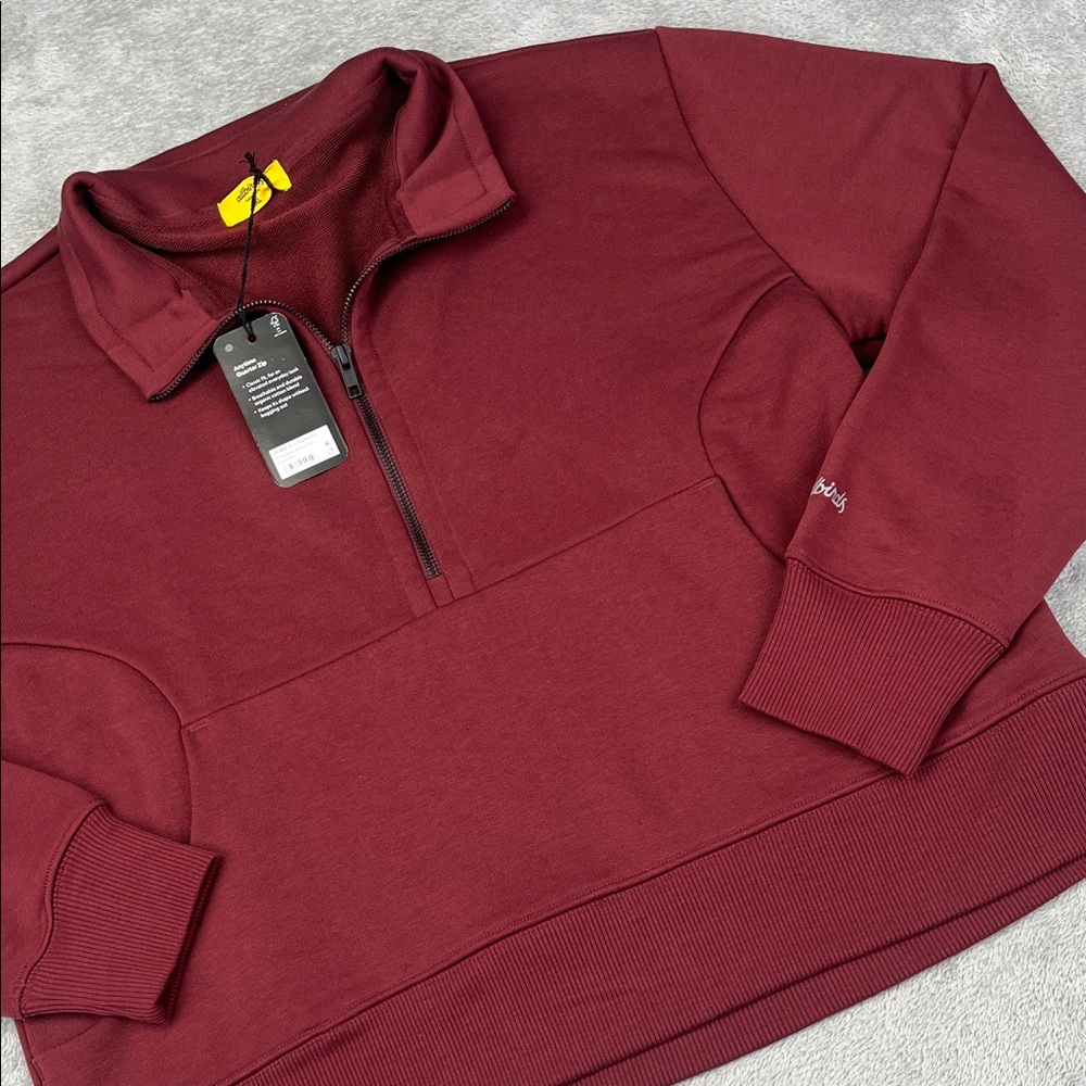 NEW Allbirds XL Anytime 1/4 Zip Sweater Botanic Red